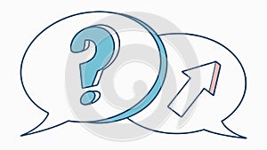 Speech bubbles with question mark, communication and query vector design Generative AI