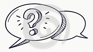 Speech Bubbles with Question Mark, vector design Generative AI