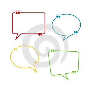 Speech bubbles with quotes