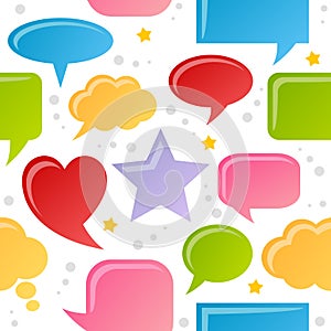 Speech Bubbles Seamless Pattern