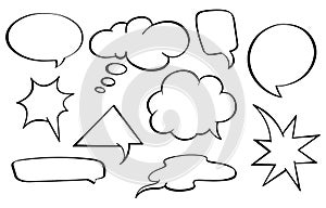 Speech bubbles set