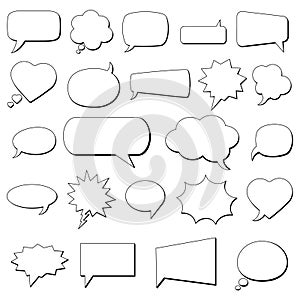 Speech bubbles set