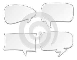 Speech bubbles set