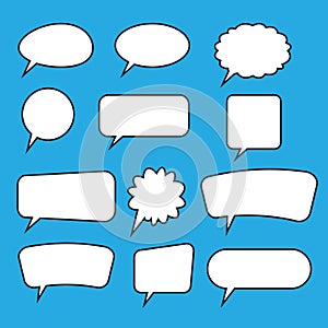 Speech bubbles set, comics style