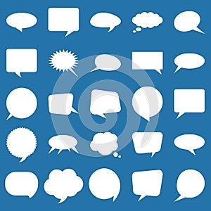 Speech bubbles set. Flat elements collection for design.