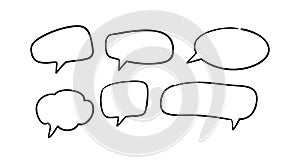 Speech Bubbles Set with Various Shapes for Communication and Dialogue Vector Illustration
