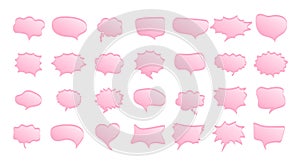 Speech bubbles set on white background. Vector illustration