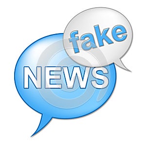 Speech Bubbles Showing Fake News 3d Illustration