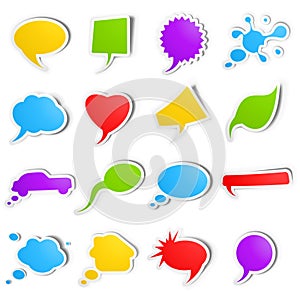 Speech bubbles stickers