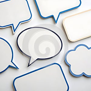 Speech bubbles template isolated on white background