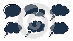 Speech bubbles with transparent background