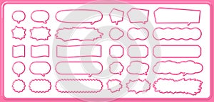 Speech bubbles of various shapes