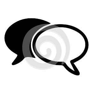 Speech bubbles vector icon eps 10. Bubble symbol. Simple isolated illustration