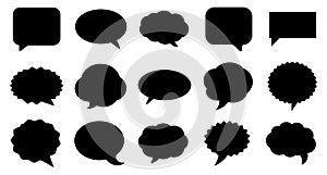 Speech bubbles vector set. Cloud speech bubbles for talking, chatting, messages