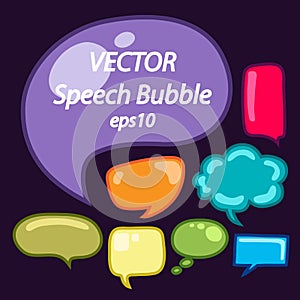 Speech bubbles vector set, EPS10.