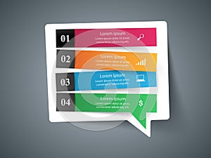 Speech bubl icon. Dialog box info.