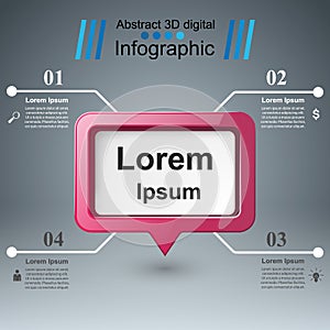 Speech bubl icon. Dialog box info.