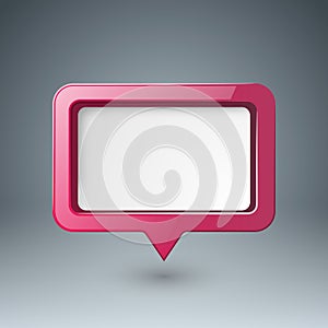 Speech bubl icon. Dialog box info.