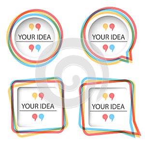 Speech bubl icon. Dialog box info.