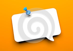 Speech cloud with pin