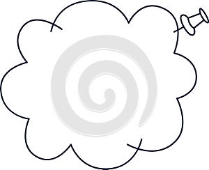 Speech Cloud With Pin Doodle