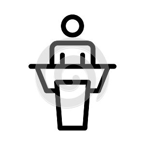 Speech vector thin line icon