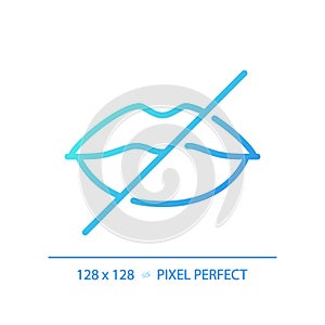 Speech loss gradient linear vector icon