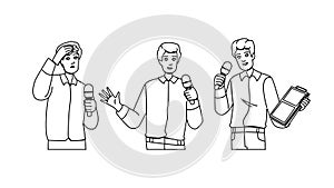 speech public speaking man vector