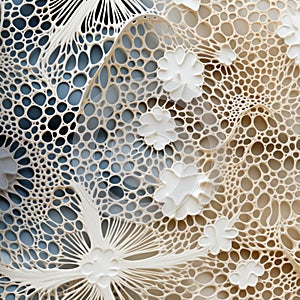 Speech Recognition Background: Biomimicry, Lace Patterns, Contrasting Colors photo