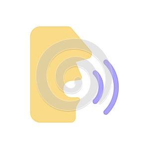 Speech recognition flat color ui icon