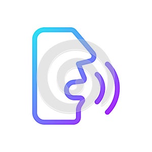 Speech recognition pixel perfect gradient linear ui icon