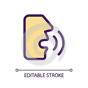 Speech recognition pixel perfect RGB color ui icon