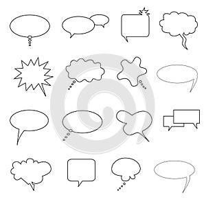 Speech, talk and thought bubbles photo