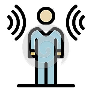 Speech therapist session icon color outline vector