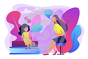 Speech therapy concept vector illustration