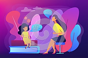 Speech therapy concept vector illustration