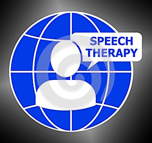 Speech Therapy Icon Means Rehabilitation 3d Illustration