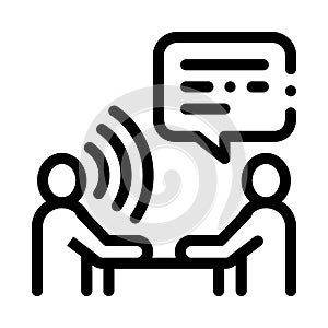 Speech Therapy Icon Vector Outline Illustration