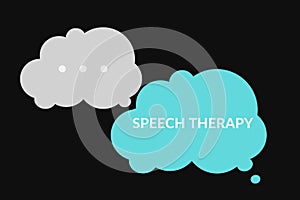 Speech therapy text on written on the cloud