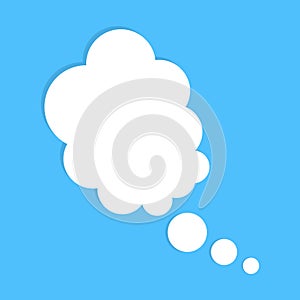 Speech or think bubble, empty communication cloud. Vector design element. vector illustration. EPS 10