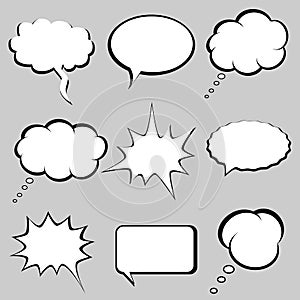 Speech and thought bubbles