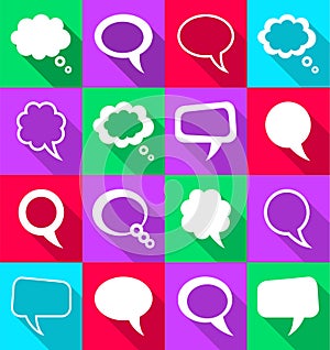 Speech and thought bubbles