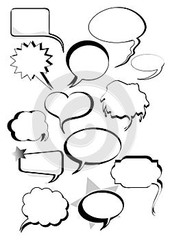 Speech And Thought Bubbles Set