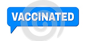 Speech VACCINATED Colored Cloud Frame