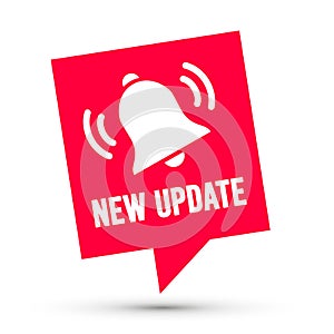 Speech Bubble With Ringbell Icon And Text New Update