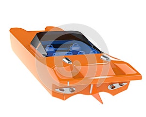 Speed boat isolated on background. 3d rendering - illustration