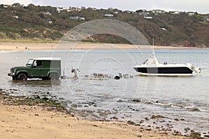 Speed boat launch