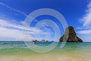 Speed boat to travle with railay beach photo