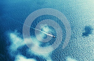 Speed boat on the tropical sea