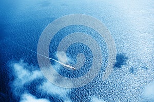 Speed boat on the tropical sea